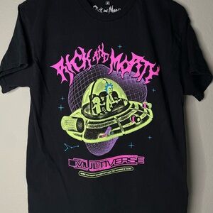 Ripple Junction Rick and Morty Black Tee Multiverse Size Medium